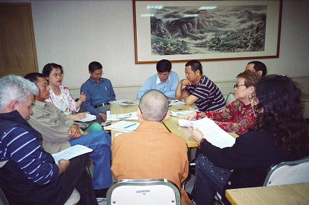 Group sharing of ‘Human Buddhism Reading Club’ led by the master monk